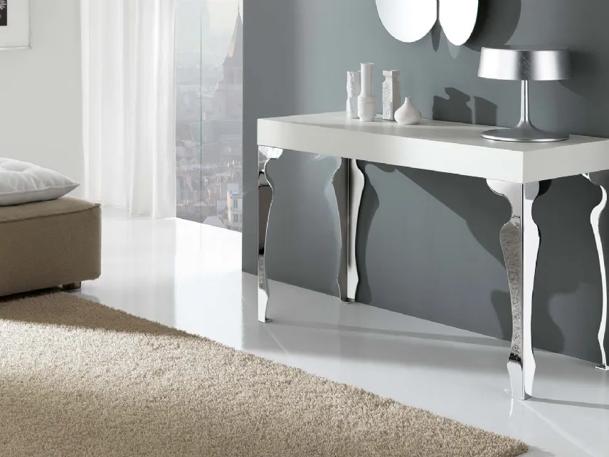 Mobile ingresso Luxury Consolle allungabile in legno con gambe in acciaio di Riflessi