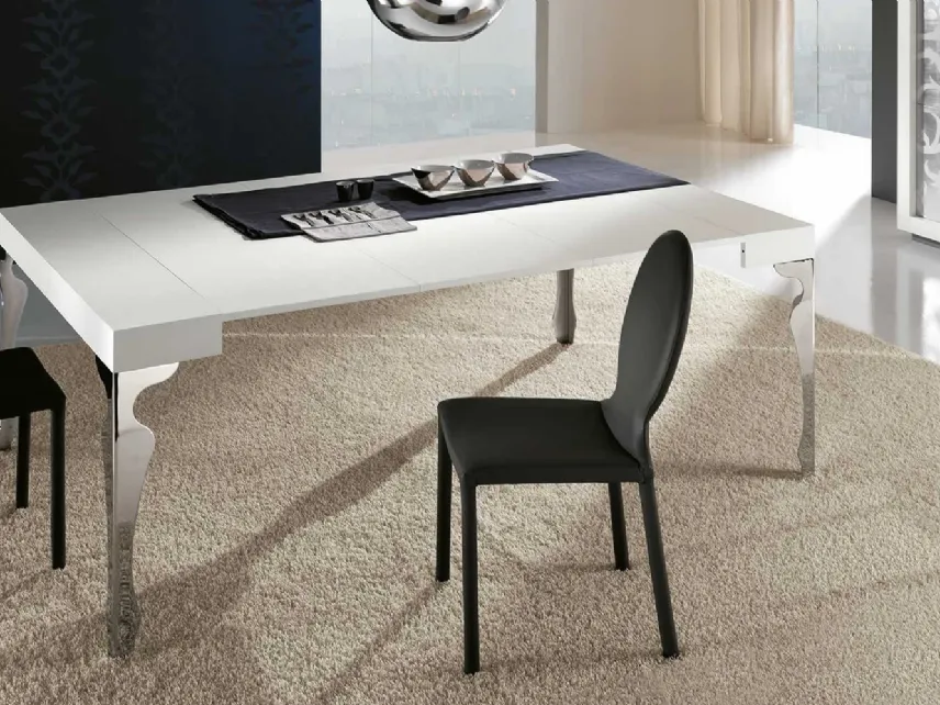 Mobile ingresso Luxury Consolle allungabile con gambe sagomate in acciaio di Riflessi
