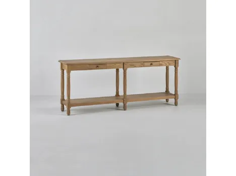 Mobile ingresso Consolle Positano realizzata in legno massello di Rovere naturale di Dialma Brown