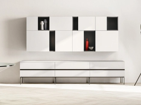 Parete Attrezzata SpaceMakers day Grip di Zalf