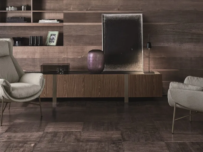 Poltroncina in tessuto con struttura in metallo Beetle di Ditre Italia