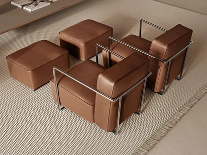 Poltrona in pelle ABC di Flexform