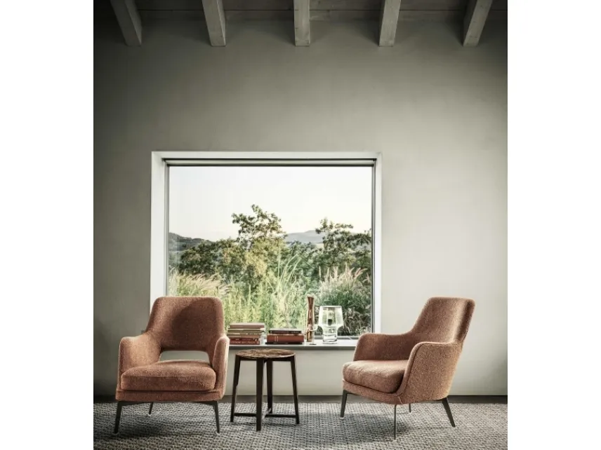 Poltrona Gatsby in tessuto imbottito di Flexform