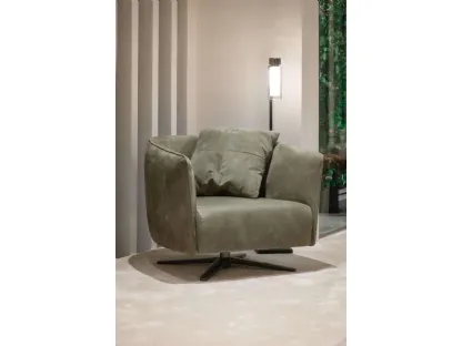 Poltroncina Holly in pelle Nabuk di Conte