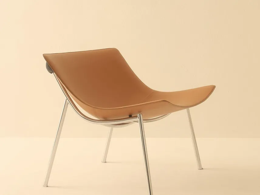 Poltrona in pelle Omega di Lema