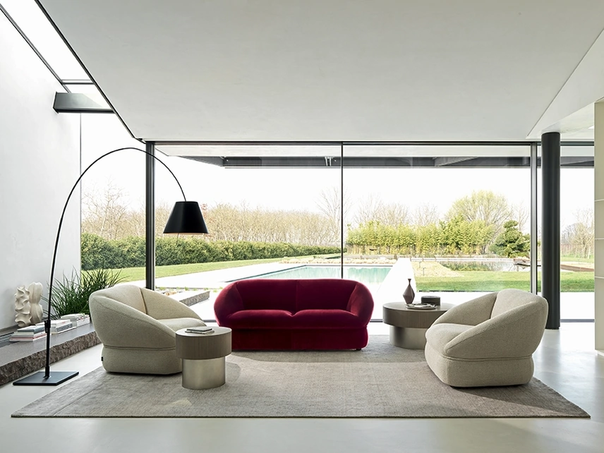 Divano lineare Alta in velluto di Ditre Italia