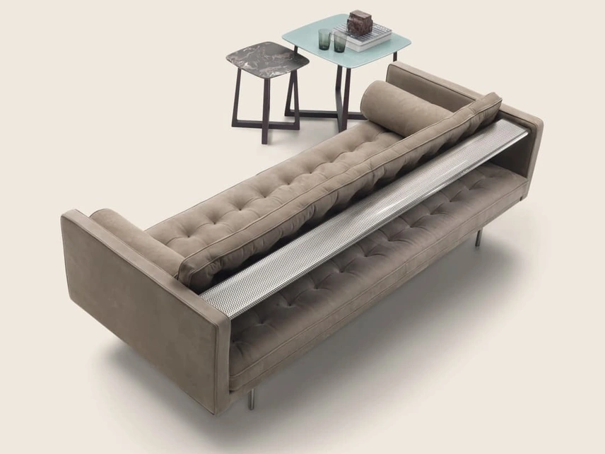 Divano lineare in pelle Magister di Flexform