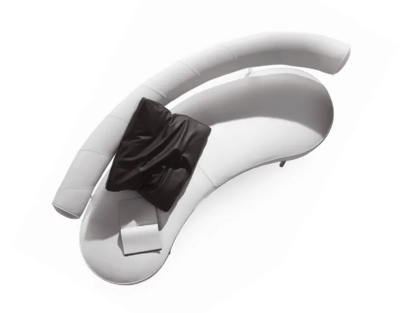 Divano lineare di design in pelle Max di Flexform