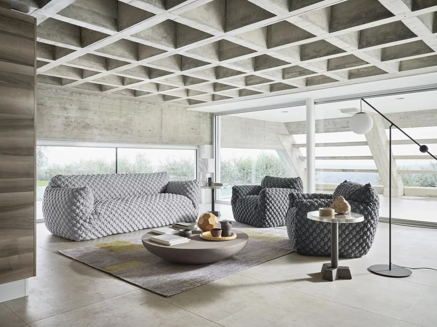 Divano in tessuto imbottito Nuvola di Gervasoni