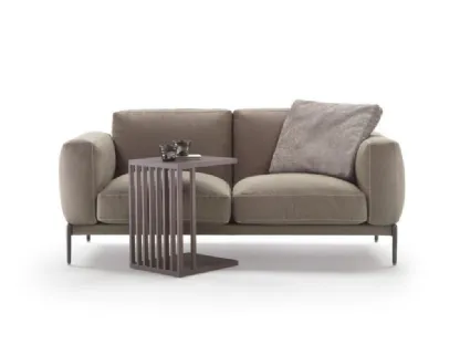 Divano lineare in tessuto imbottito Romeo Compact di Flexform