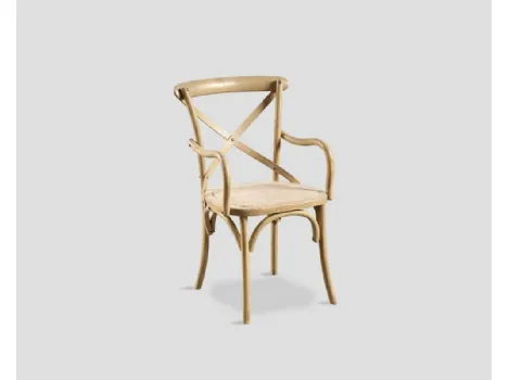 Sedia DB005314 in Olmo finitura naturale seduta paglia intrecciata di Dialma Brown