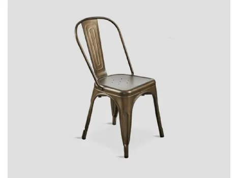 Sedia Ida in metallo color Light Bronze di Dialma Brown