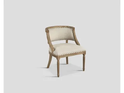 Sedia DB005978 rovere decapato e rivestimento tessuto Dialma Brown