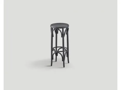 Sgabello DB004097 faggio finitura nero vintage di Dialma Brown