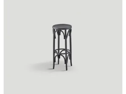 Sgabello DB004097 faggio finitura nero vintage di Dialma Brown