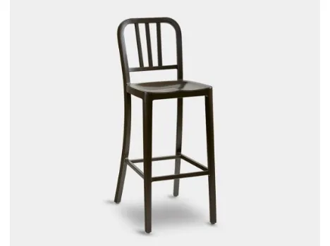Sgabello DB006393 alluminio finitura brunita di Dialma Brown