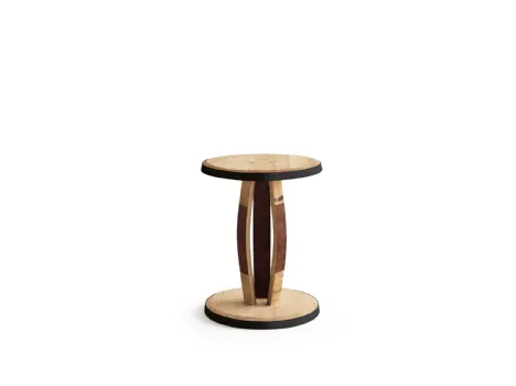 Sgabello Rustico in legno di Rovere Barrique di Riva1920