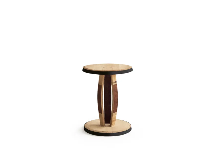 Sgabello Rustico in legno di Rovere Barrique di Riva1920