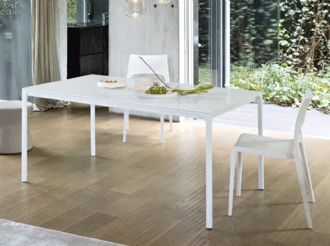 Tavolo allungabile in cristallo Zen di Bonaldo