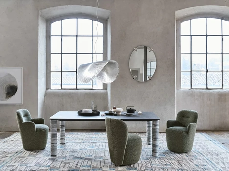 Tavolo Brick 144 in pietra lavica di Gervasoni