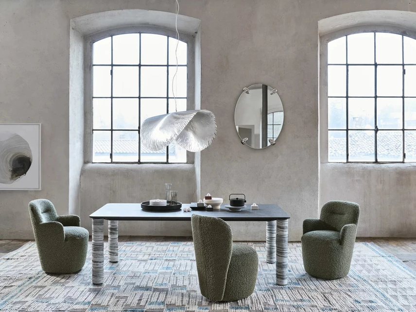 Tavolo Brick 144 in pietra lavica di Gervasoni