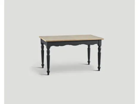 Tavolo DB004839 allungabile base laccata lavagna e top rovere vintage chiaro di Dialma Brown