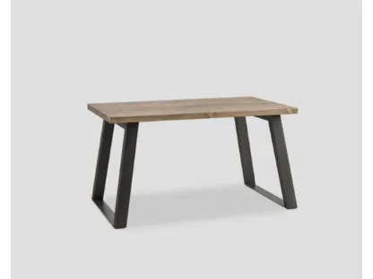 Tavolo DB005962 base metallo e top massello di Dialma Brown