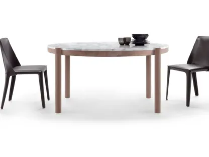 Tavolo da pranzo in legno e marmo Gustav di Flexform