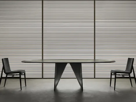 Tavolo Lambda Rovere Nero di Rimadesio