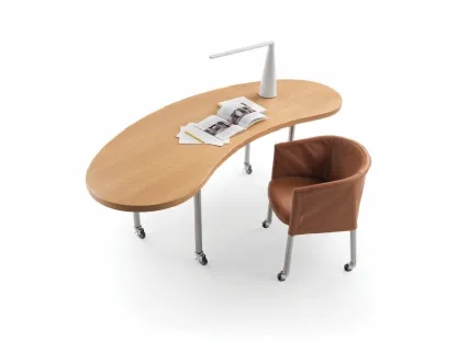 Tavolo in metallo e legno Mixer di Flexform