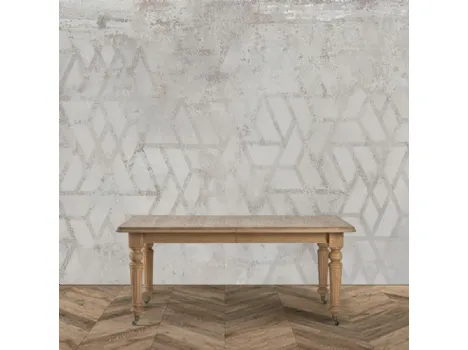 Tavolo allungabile Stromboli realizzato in legno massello di Rovere naturale di Dialma Brown