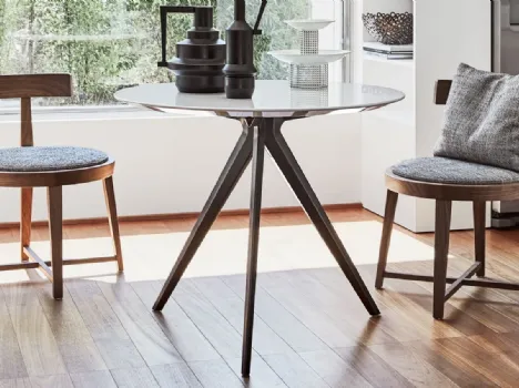 Tavolo in metallo e legno Zefiro di Flexform