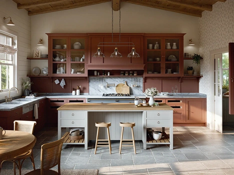 Cucina Classica angolare Adalise in legno laccato di Marchi