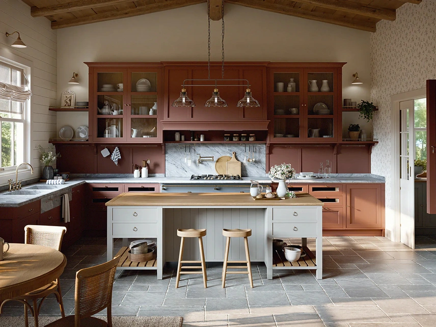 Cucina Classica angolare Adalise in legno laccato di Marchi