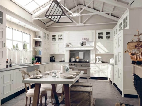 Cucina Classica angolare Montserrat in legno laccato di Marchi