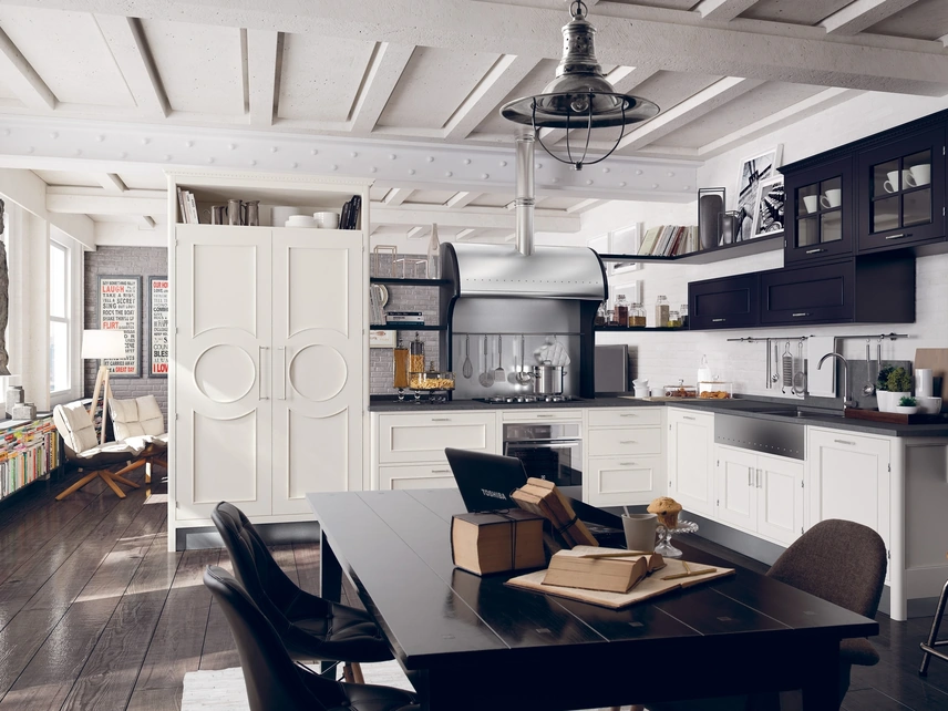 Cucina Classica angolare Montserrat in legno laccato di Marchi