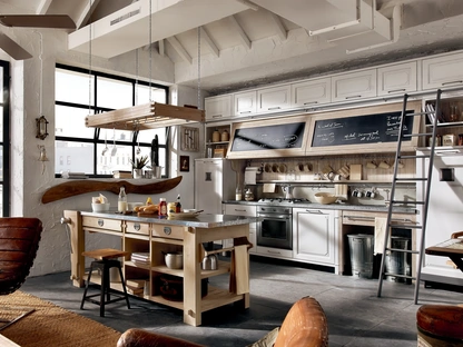 Cucina Classica Nolita con isola in legno laccato di Marchi