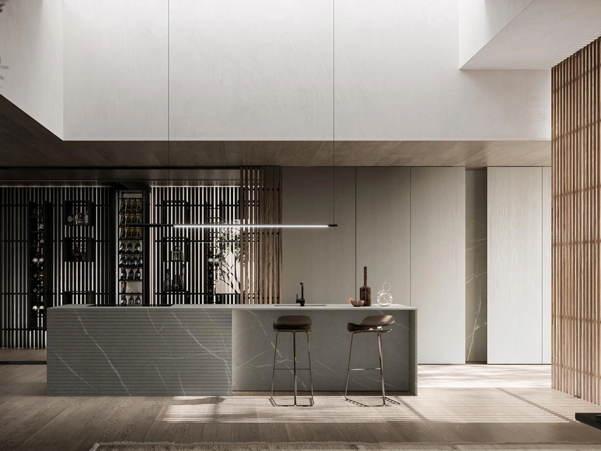 Cucina Design in pietra Blade Lab di Modulnova