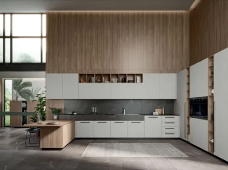Cucina Moderna lineare Area 22 maniglia 03 in MDF di Dibiesse
