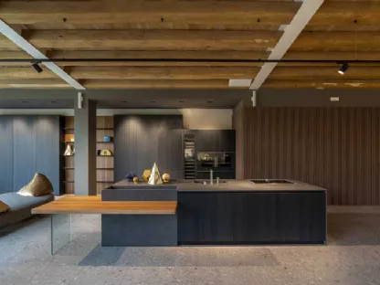 Cucina Moderna lineare in essenza di rovere Filo 01 di Dibiesse
