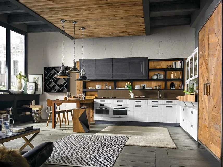 Cucina Moderna con penisola Lab 40 di Marchi