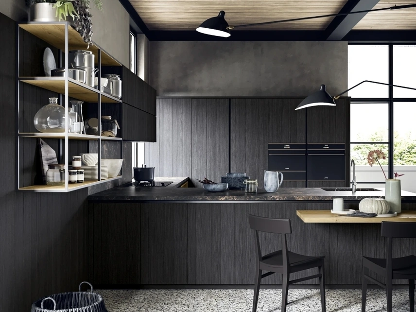 Cucina Moderna con penisola M05 Maestrale di Scandola