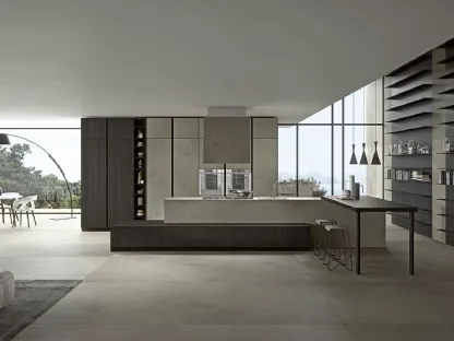 Cucina Moderna Vestimi con isola di Dibiesse