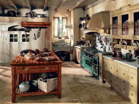 Cucina Shabby Chic con isola Incontrada di Marchi