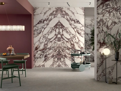 Piastrelle effetto marmo Noblesse Viola Arabesque di Lea Ceramiche