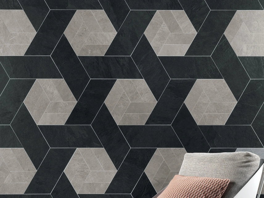 Piastrelle Waterfall Dark Flow Basket di Lea Ceramiche