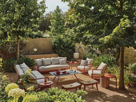 Divano in alluminio Camargue di Flexform