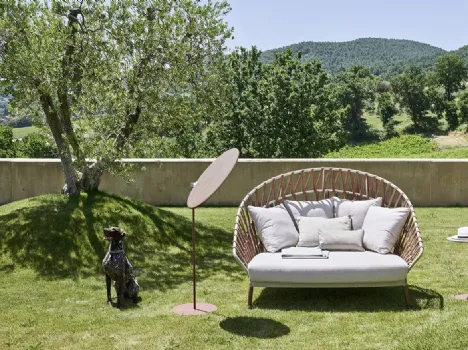 Divano Daybed in tessuto e metallo Emma Cross di Varaschin