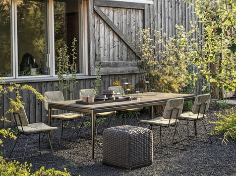 Sedia Echoes Outdoor in cordoncino di polipropilene e metallo di Flexform