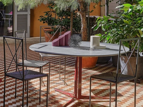Sedia in acciaio Moka Outdoor di Flexform